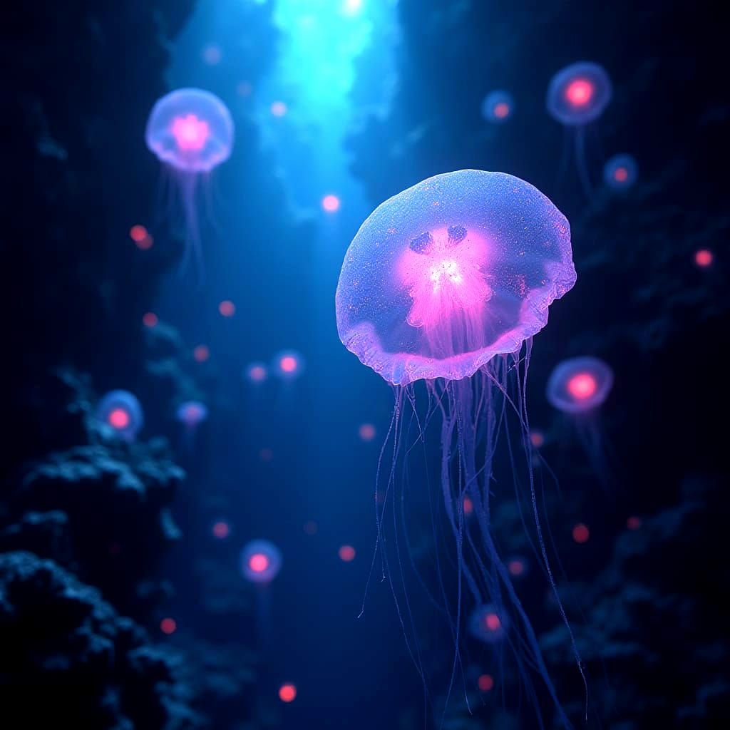 Bioluminescent Jellyfish Illuminates Deep-Sea Ecosystem