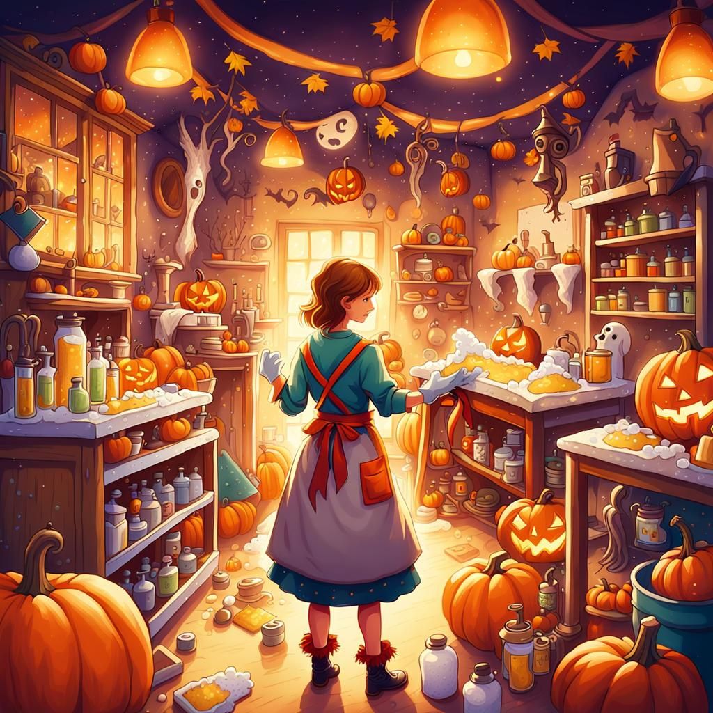 Halloween Soap Making in a Whimsical Laboratory