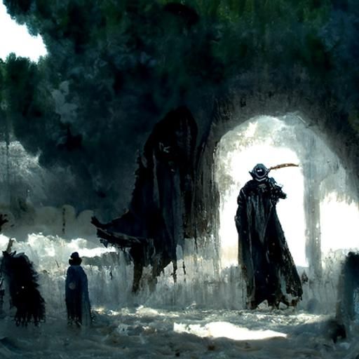 Sinister Grim Reaper in Horror Style