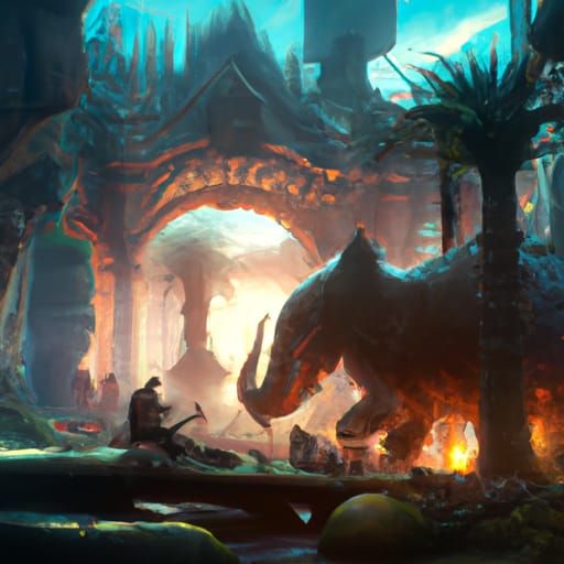 Fantastical Zoo Concept Art in Deep Color