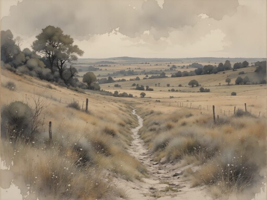 Painterly Landscape in Textured Brushstrokes