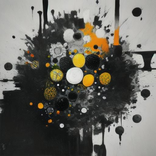 Monochrome Fruit: Abstract Art in Complementary Colors