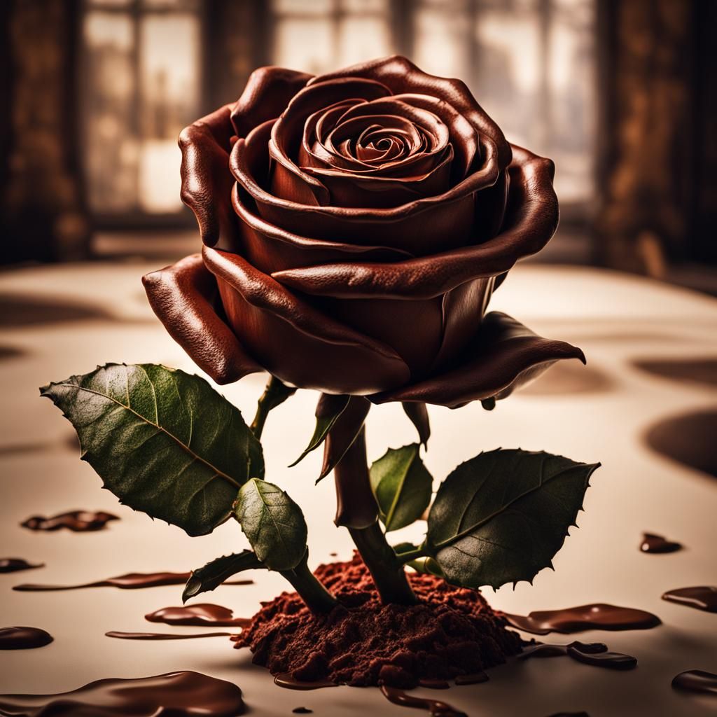 Beauty and the Beast Chocolate Rose in HDR