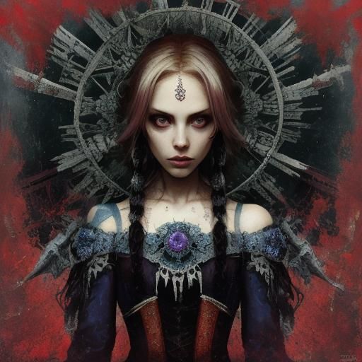 Abstract Expressionist Composition in Bold Colors