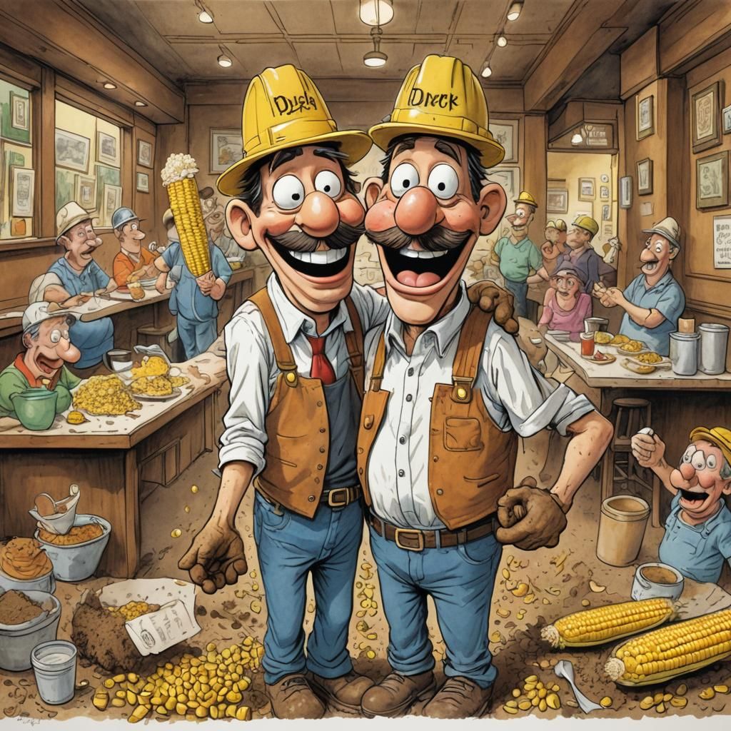 Cartoon Construction Worker Birthday with Royalty