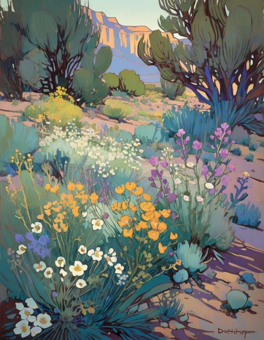 Desert Wildflowers in Vibrant Colors