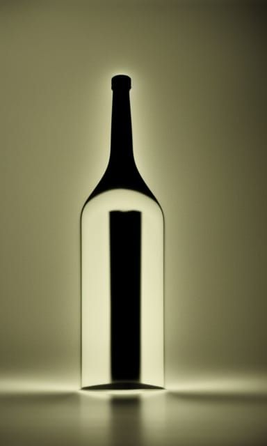 Monochromatic Snow Bottle Still Life in Film Noir