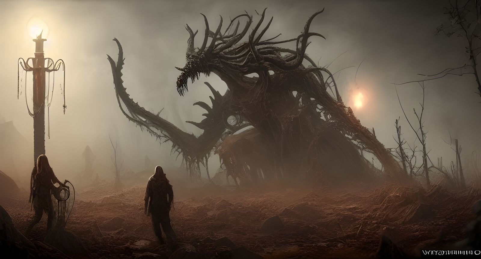 Dark Post-Apocalyptic World Ruined by Lovecraftian God