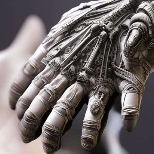 Dramatic Hand Sculpture Digital Matte Painting
