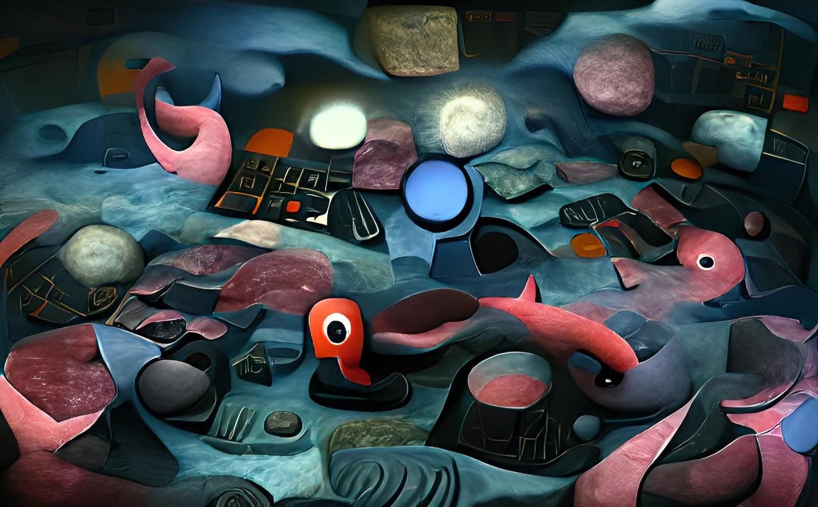 Colorful Waterscape in Cel-Shaded Style