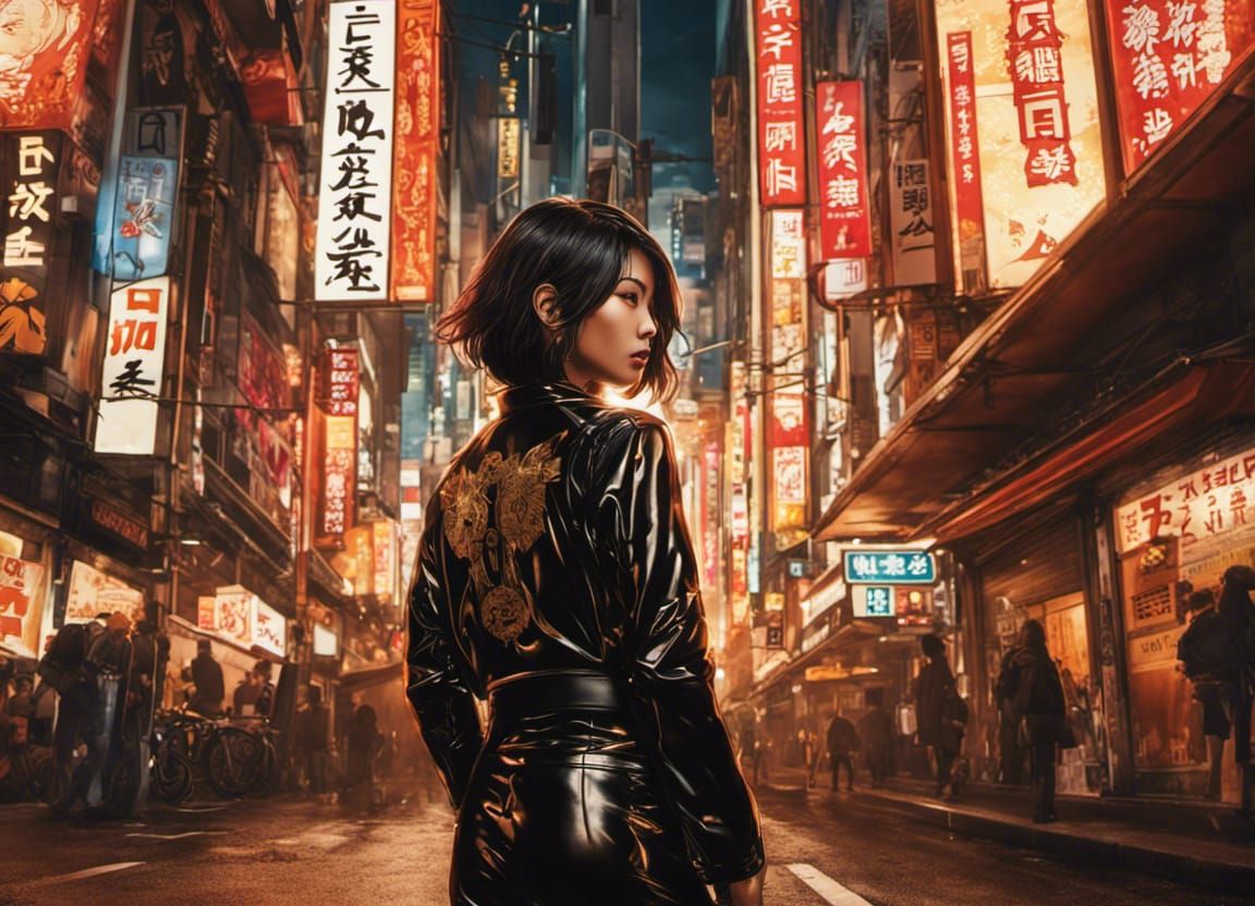 Japanese Yakuza woman around Shinjuku 2.0