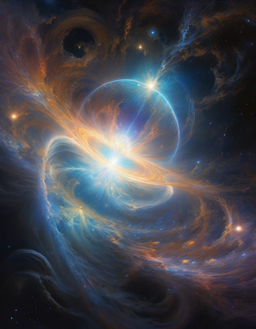 Celestial Weaver Sculpting a Star in Grandiose Style