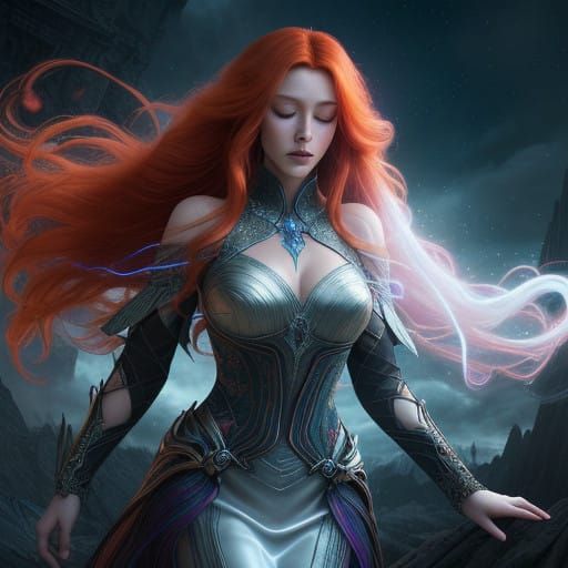 Ethereal Entity Steals Energy from Sleeping Ginger Goddess