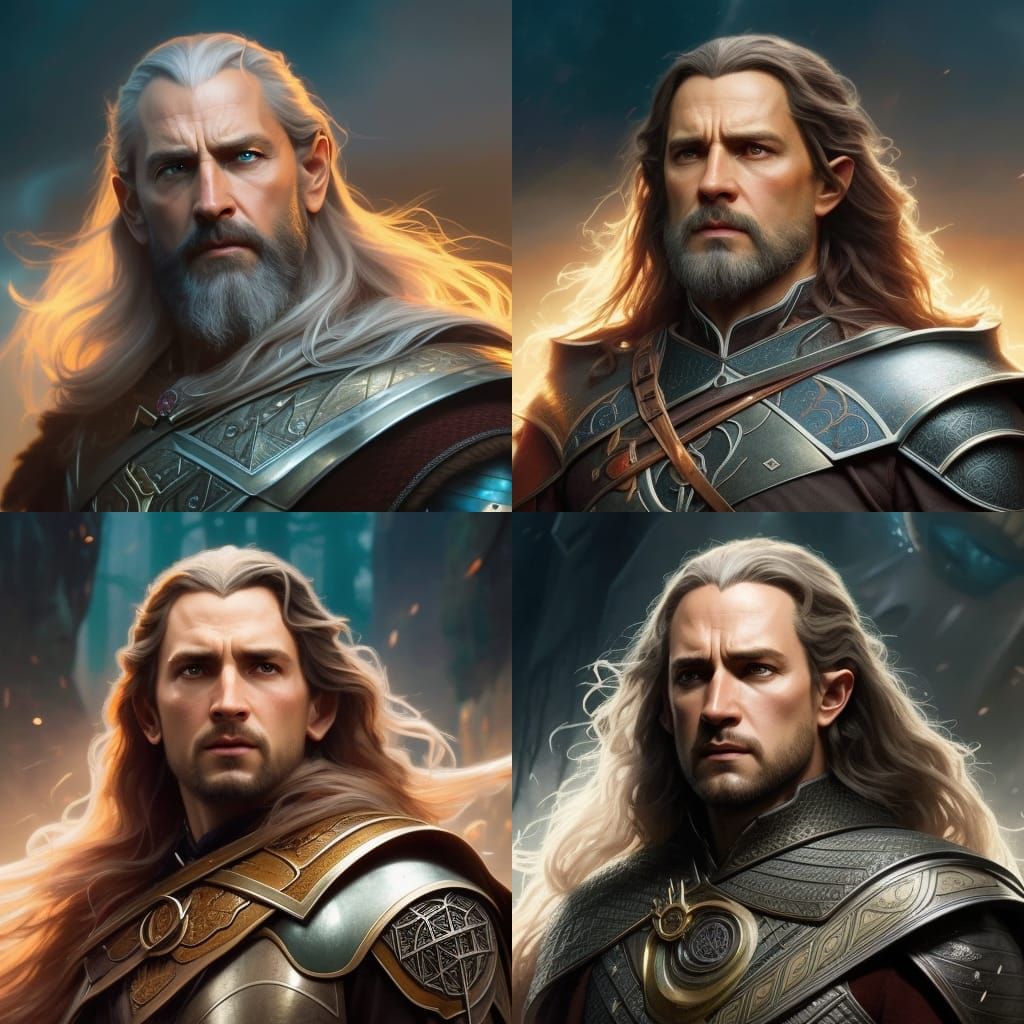 Epic Lord of the Rings Portrait in Anime Style