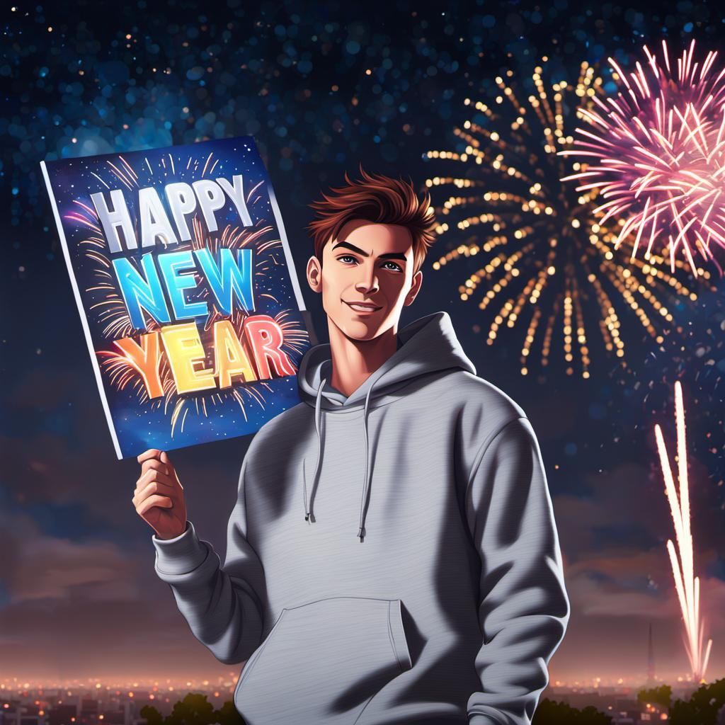 Anime Chav Lad Celebrates New Year