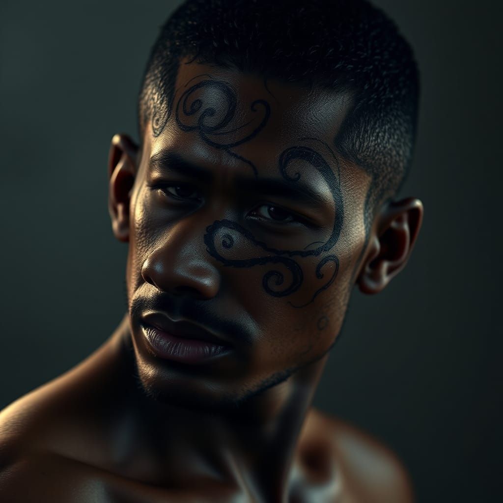 Man with Distinctive Birthmark in High Resolution