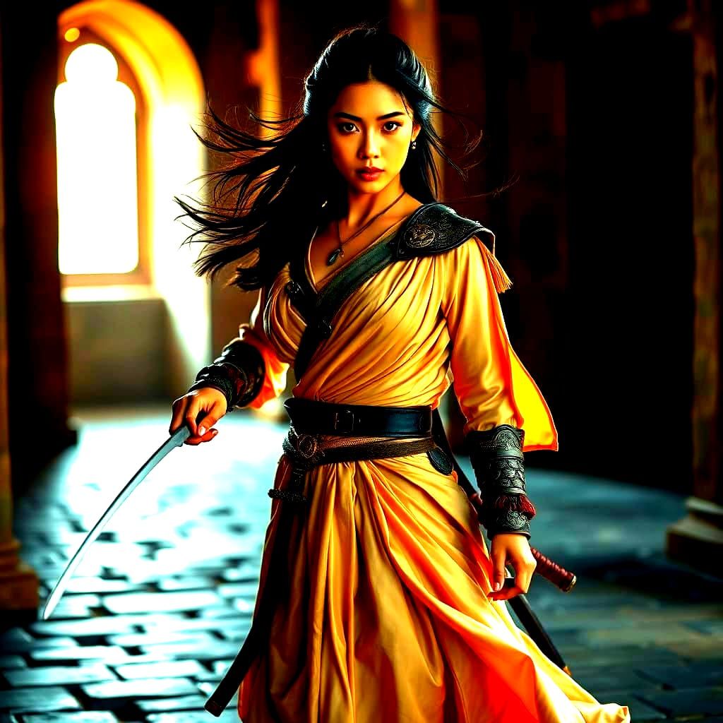 Confident Asian Warrior Princess with a Big Heart