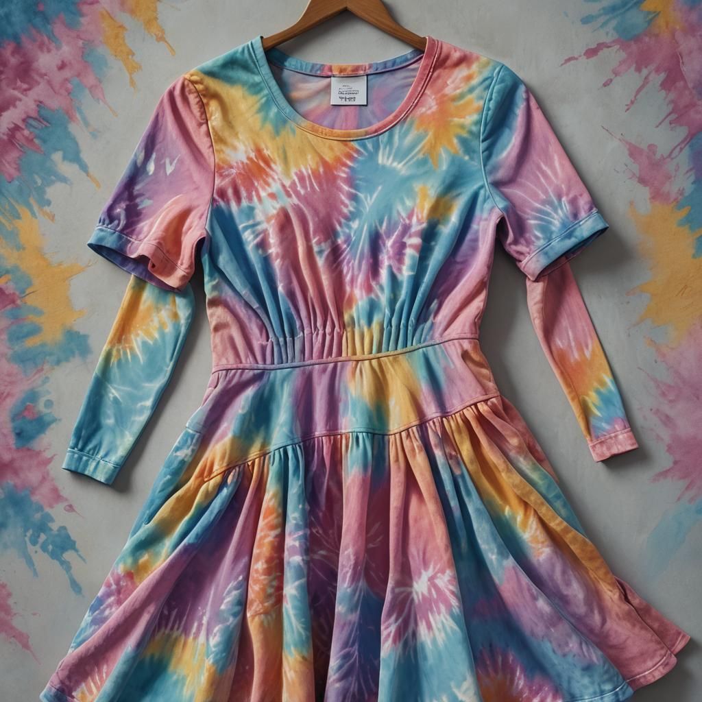 Beautiful Tie Dye Dress in Soft Focus