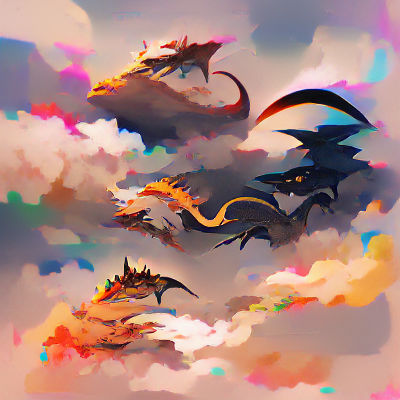 Majestic Dragon Soaring Over Misty Mountains