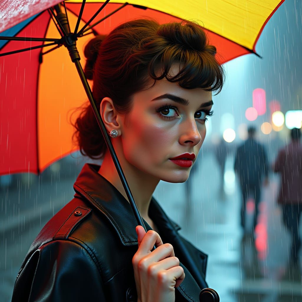 Pop Art Raining: A Chromatic Close-Up