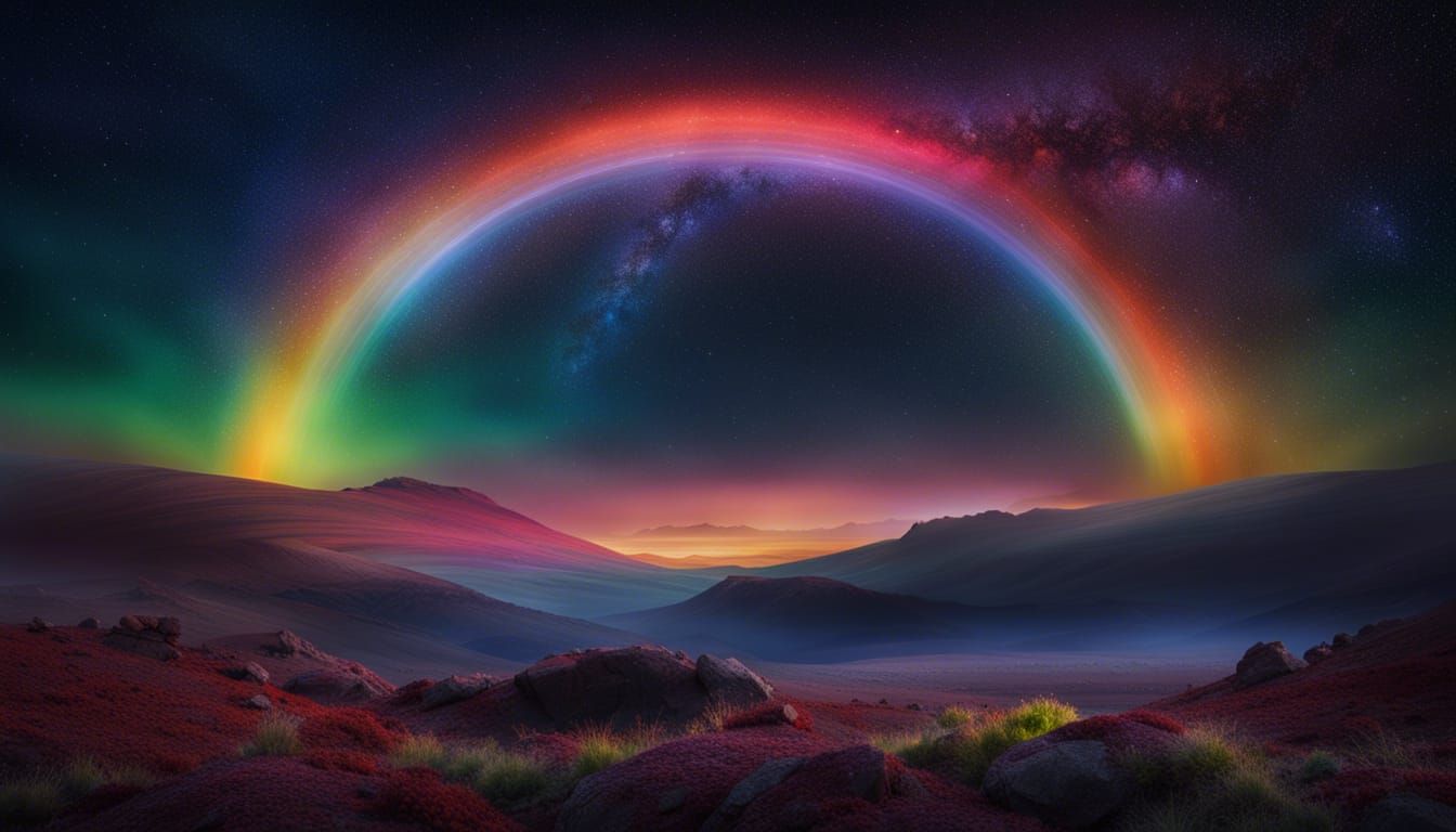 Rainbow Galaxy Sky Art