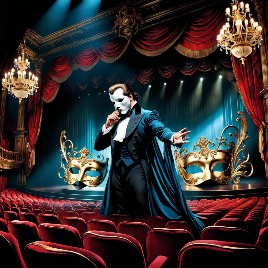 Phantom of the Opera: Hyper-Realistic Stage Scene