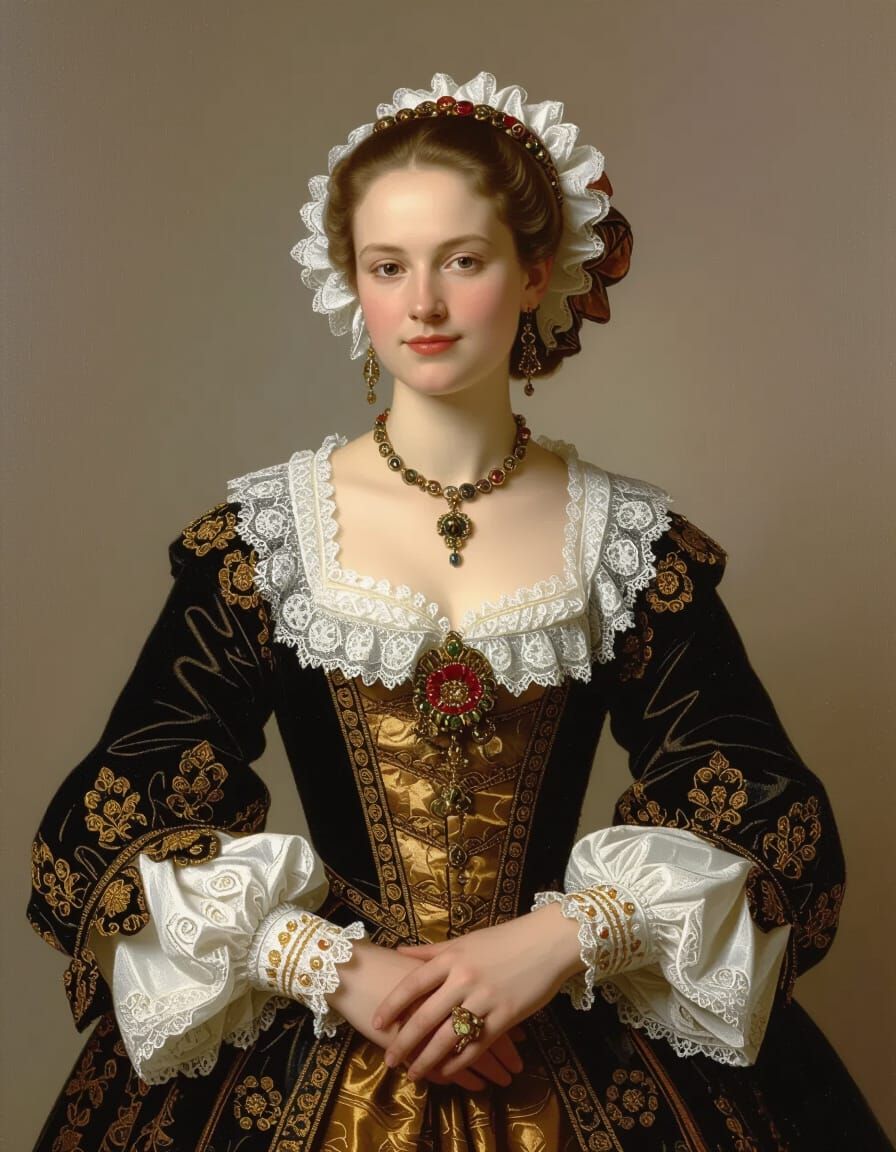 Dutch Golden Age Merchant in Baroque Attire