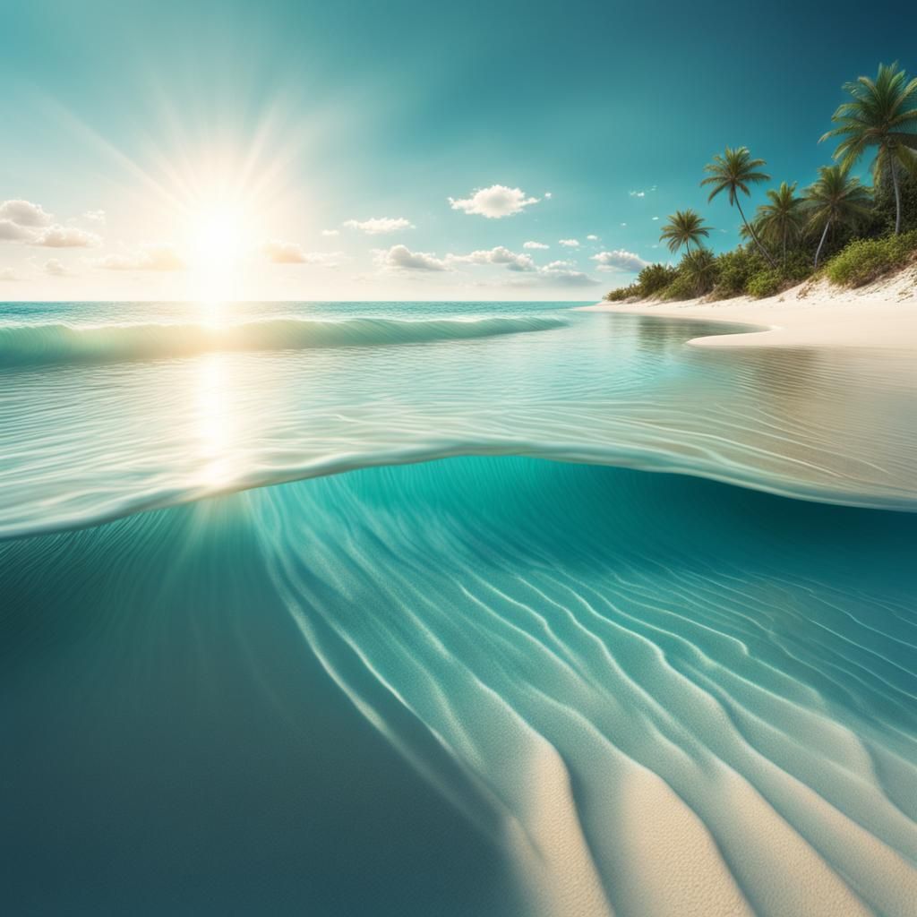 Under the a turquoise ocean