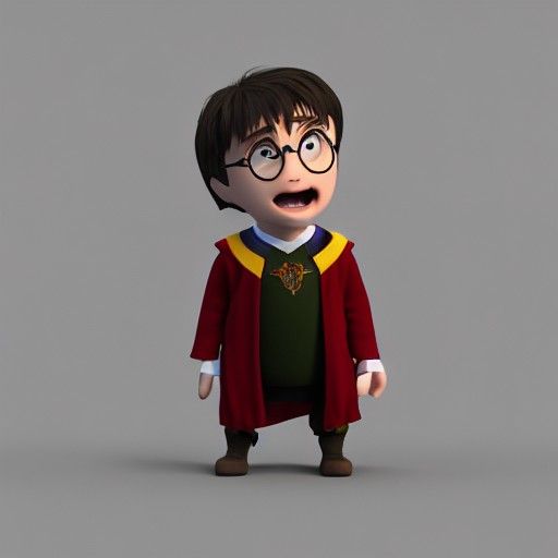 Harry Potter Goat: 3D Digital Art