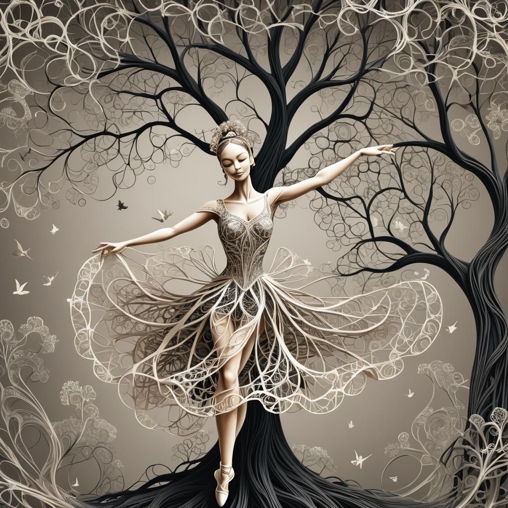 String Ballerina Dances in String City