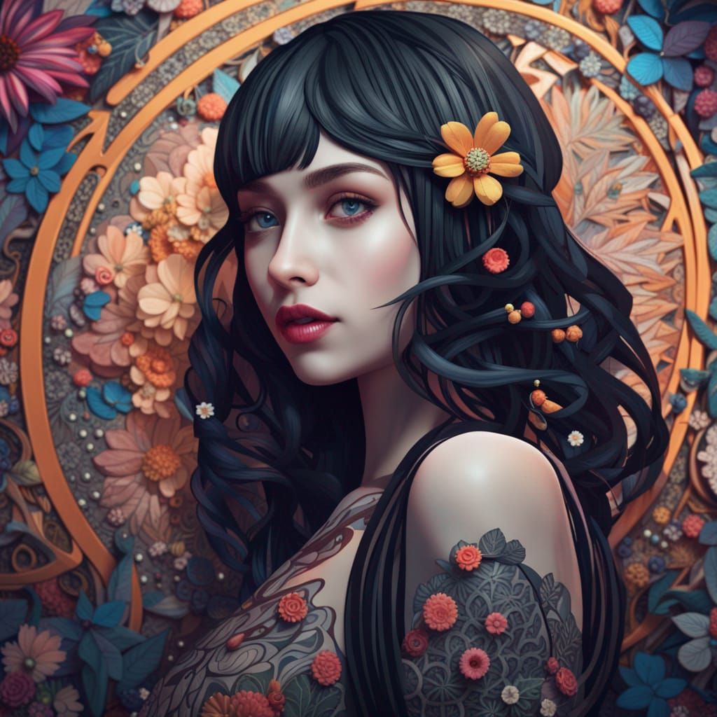 Floral portrait.
