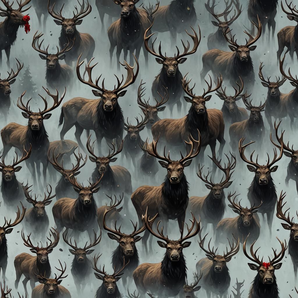Sinister Gothic Reindeer Christmas Horror