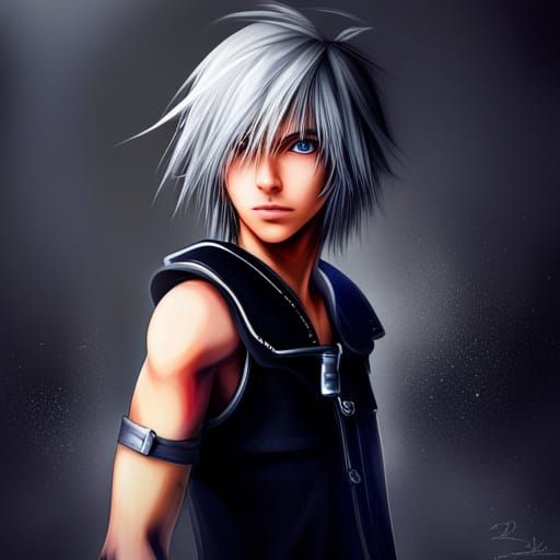 Hyperrealistic Riku from Kingdom Hearts Portrait