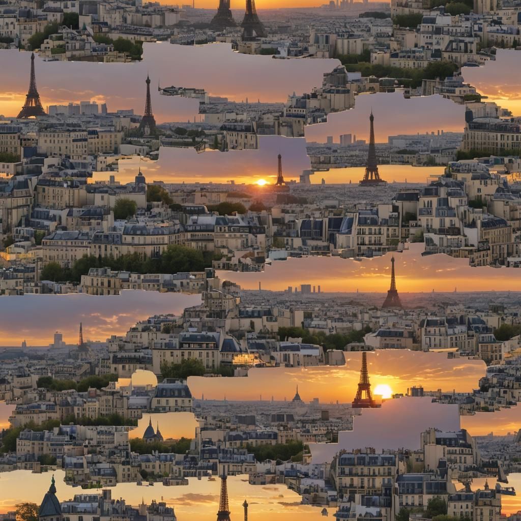 Paris Sunrise in Realism and New Media Art