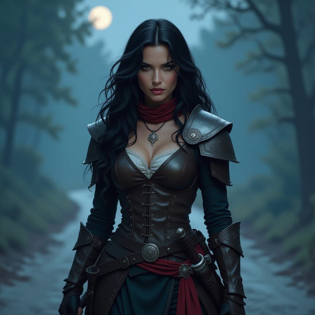 Ezmerelda d'Avenir in Dark Fantasy Style