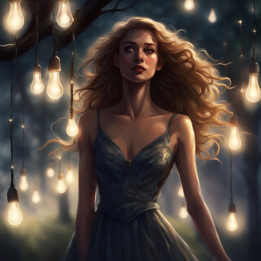 Spotlight Portrait in Art Nouveau Style