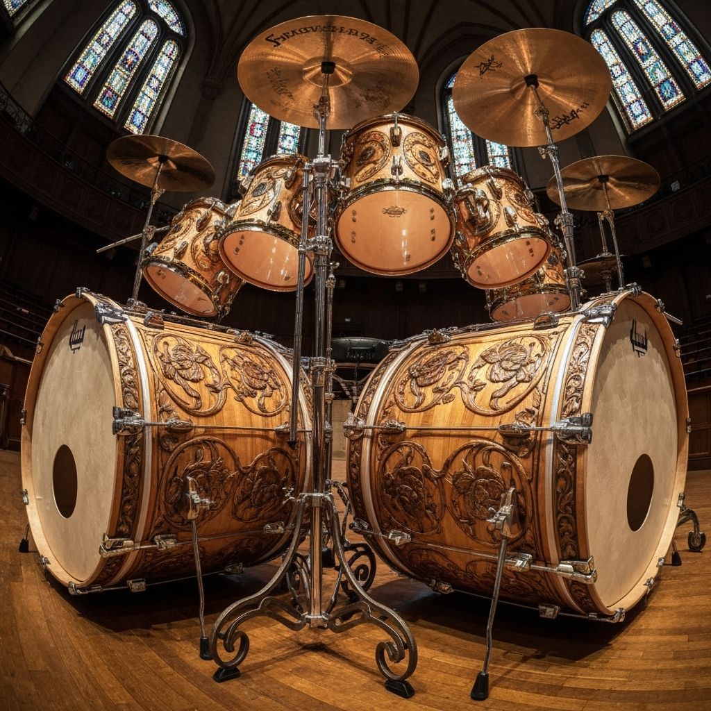 Ornate Mega Drumkit with Art Nouveau Details