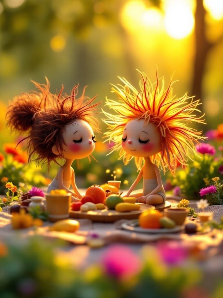 Spirioffom Pom-Pirttry Arty-Faces Family Picnic