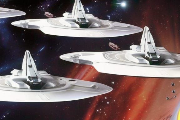 Futuristic Spaceships Meet Black Hole Spaghettification