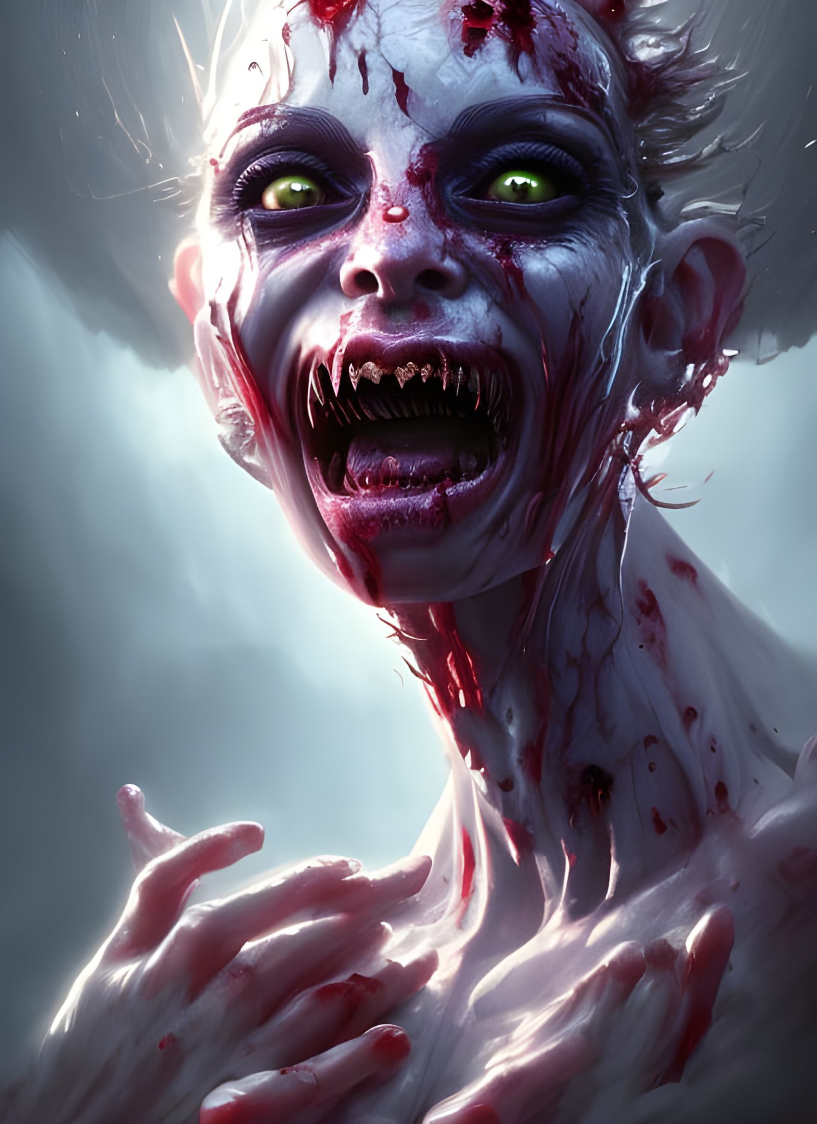 Horrible mad cackling