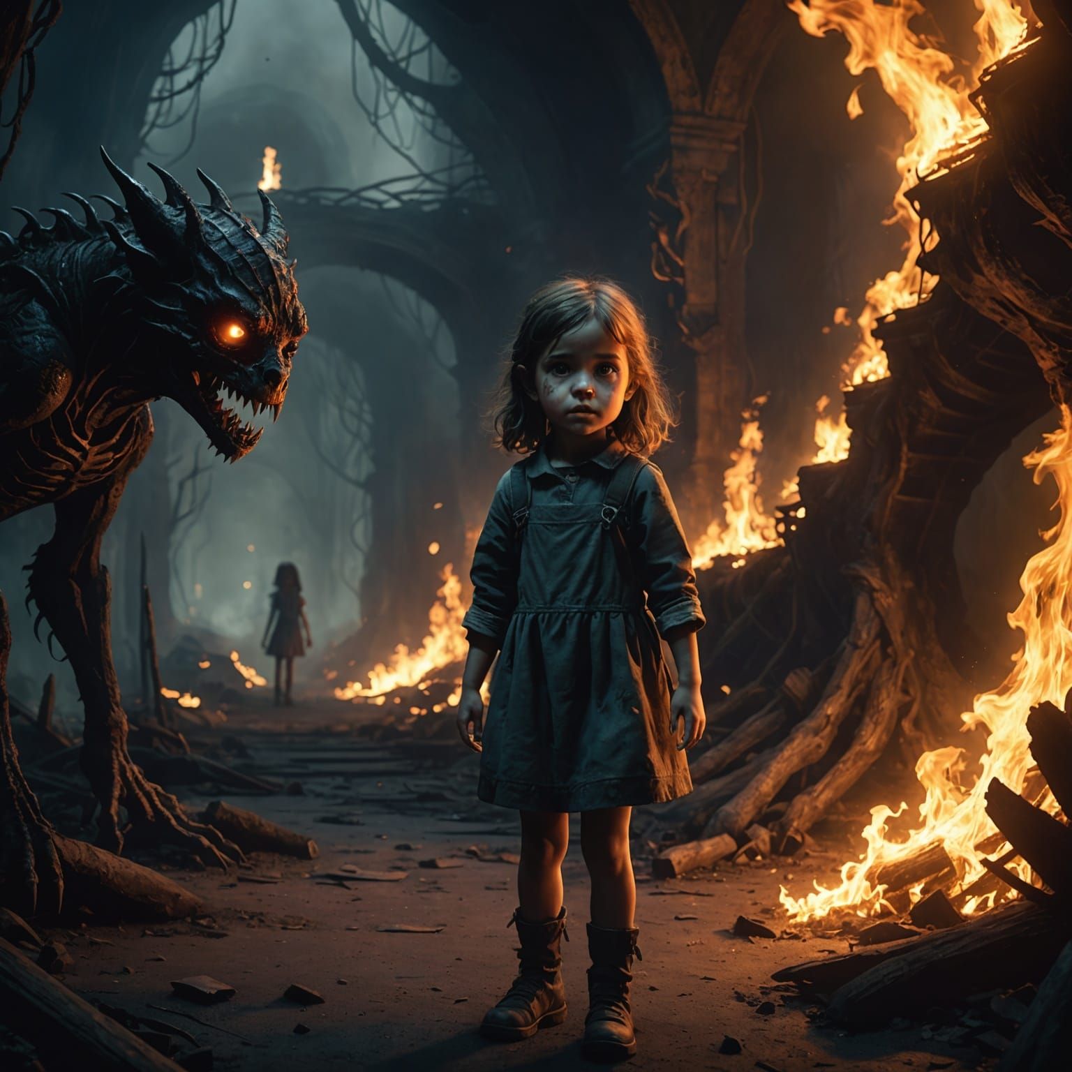 Lost Girl in Burning Underworld