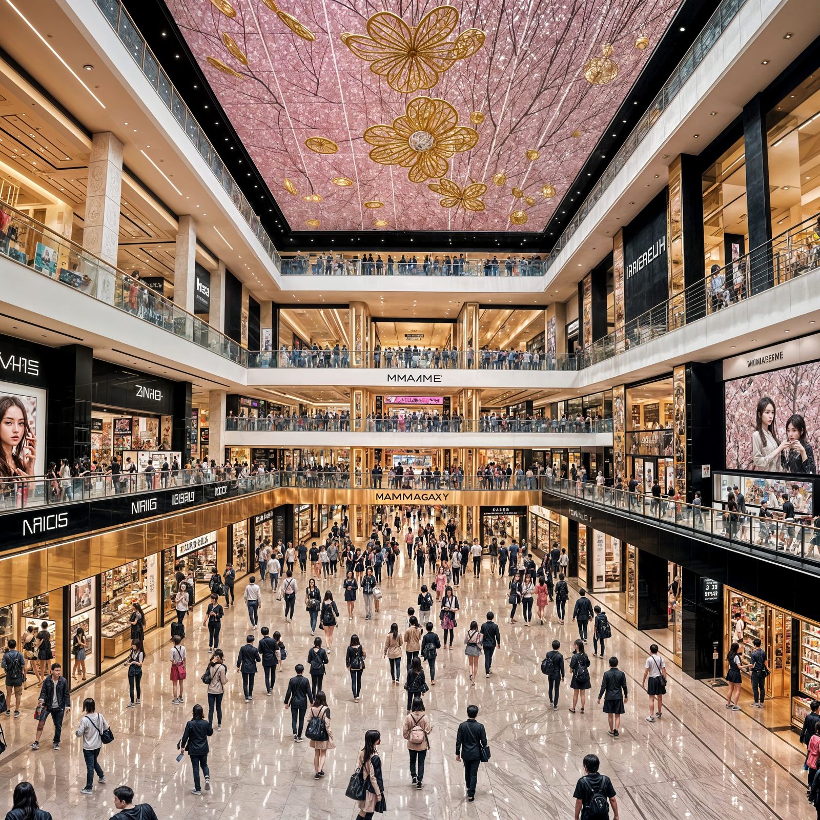 Bangkok Mall: Modern Architecture in Anime Style