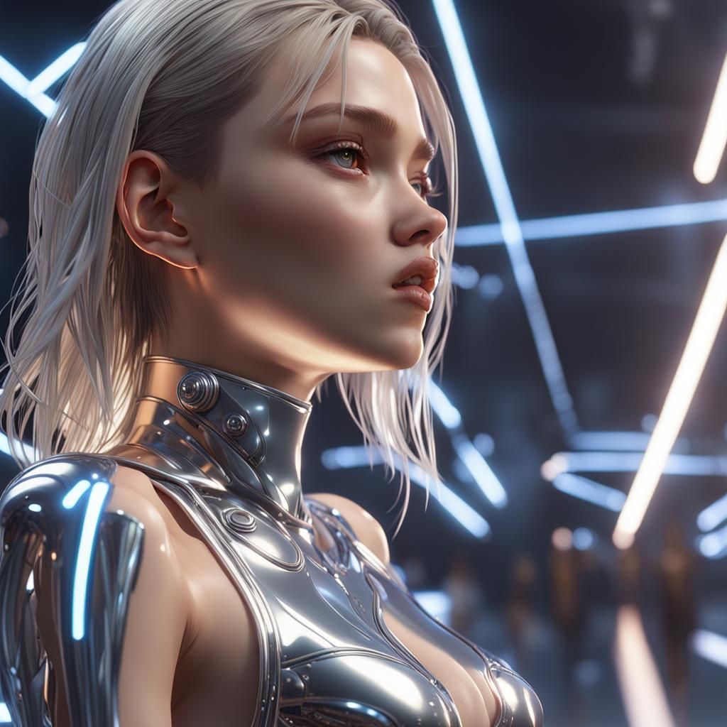 Girl in 3D Game Cinematic Style