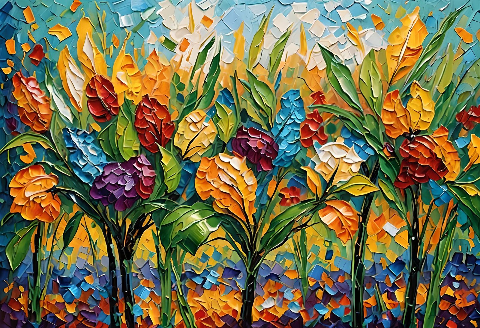 Textured Oil Painting in Expressionist Style