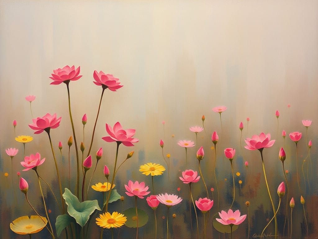 A Dreamy Impressionist Landscape in Ultraminimalistic Style