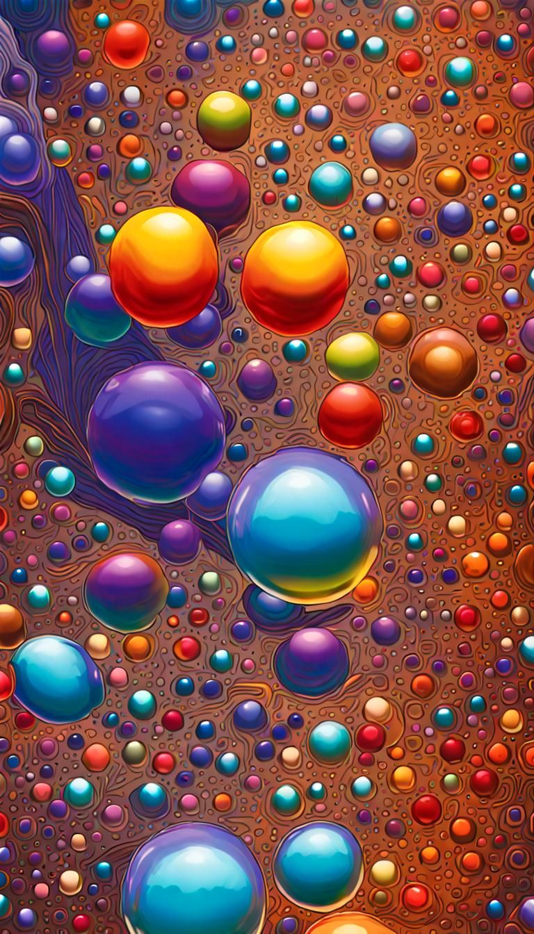 Spinning Mercury Blobs: 3D Psychedelic Art
