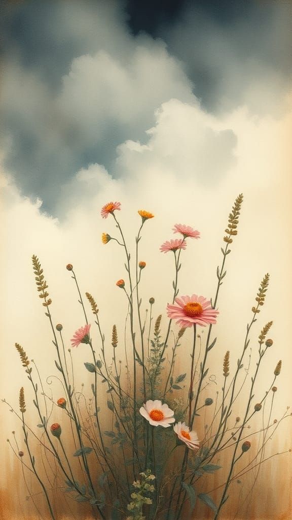 Pastel Watercolor Portrait of Fantasy Visions