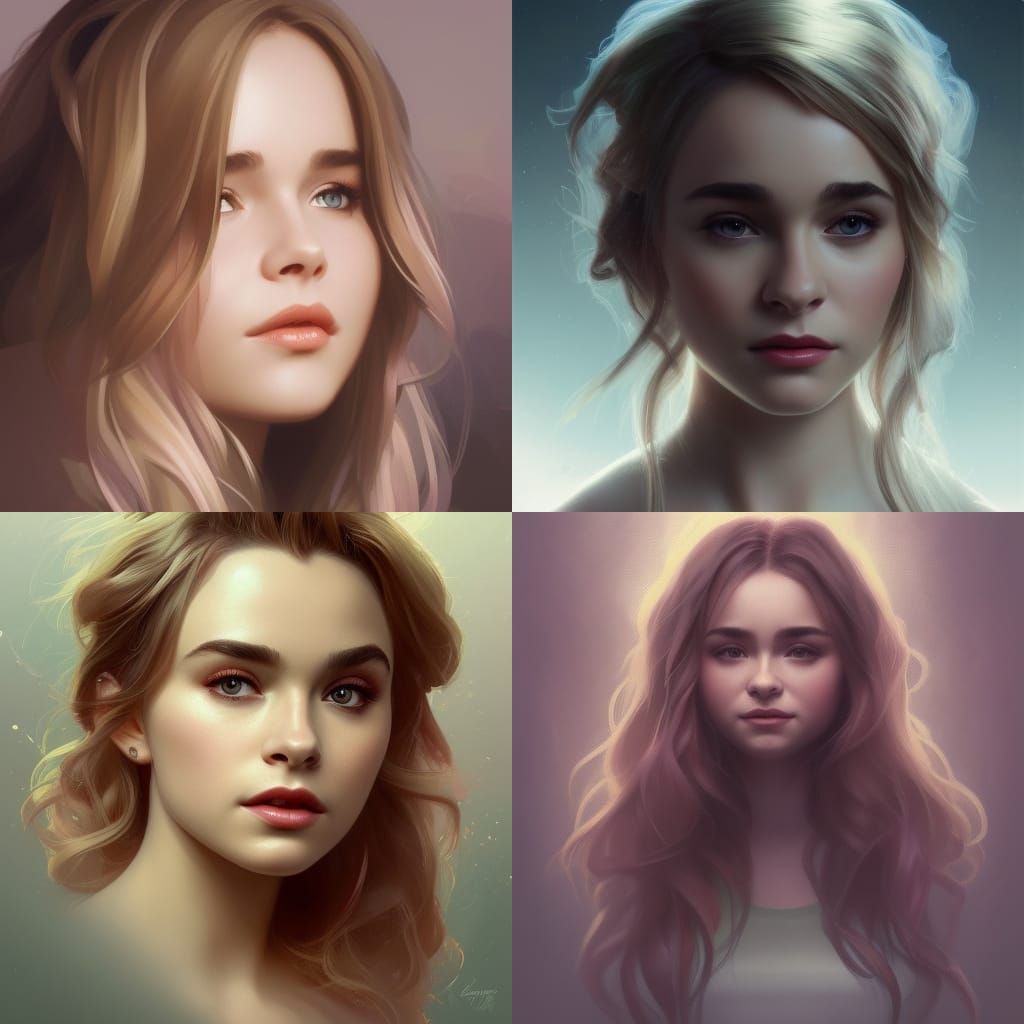 Sabrina Carpenter Portrait in Hyperdetailed Art Style
