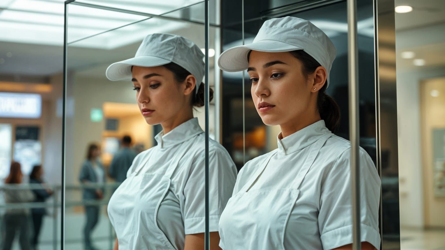 Serene Housemaids in Glass Cases: Cinematic Film Still