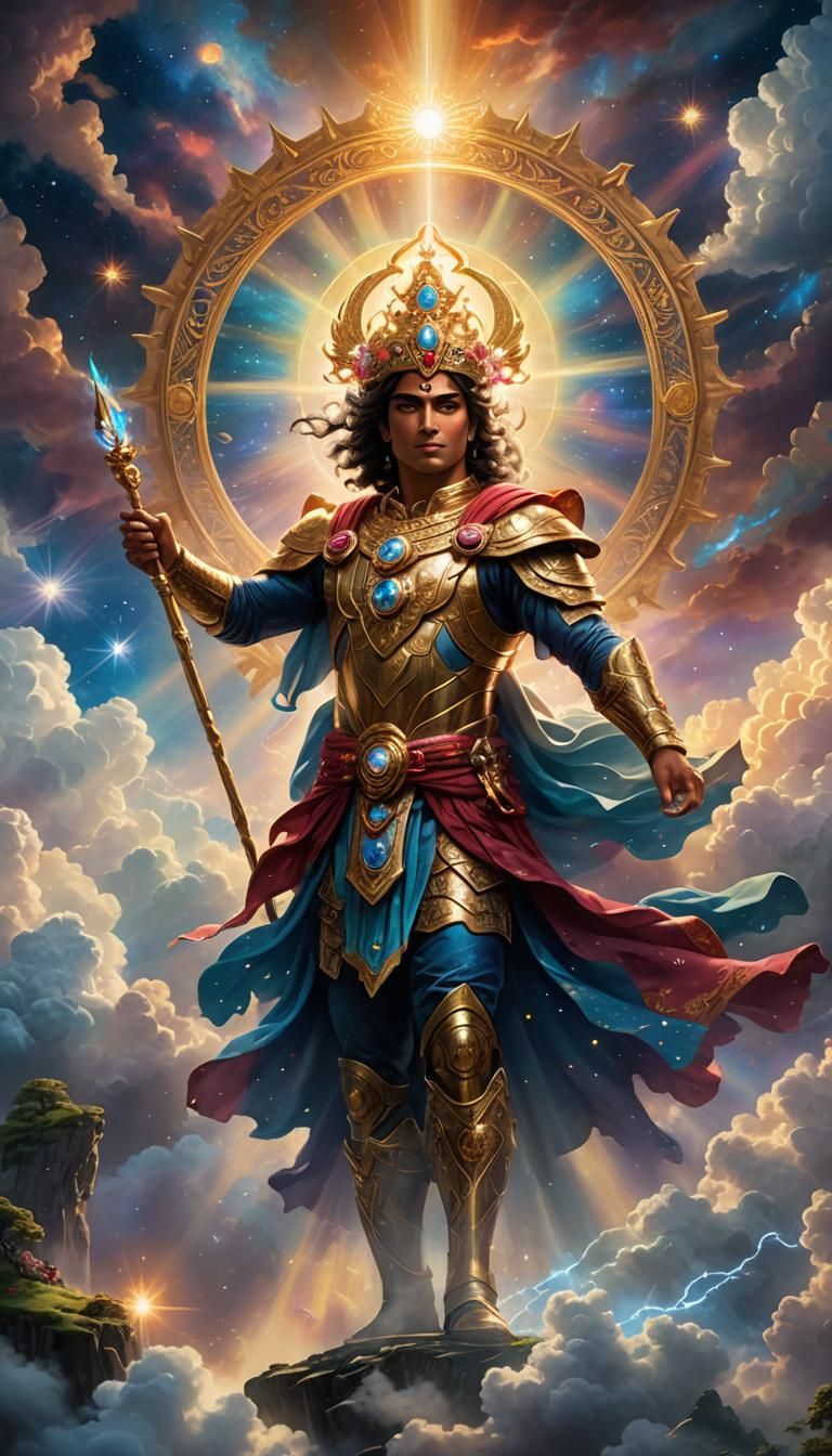 Arjuna in Ethereal Fantasy Style